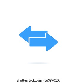 Icon by arrows to the right and left.