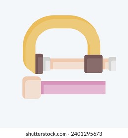 Icon C Clamp. related to Construction symbol. flat style. simple design editable. simple illustration