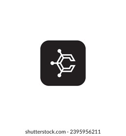 icono c moderno, simple, abstracto
