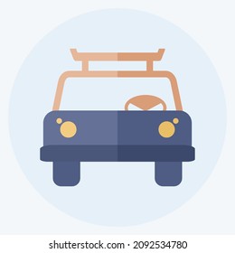 Icon Cab - Flat Style - Simple illustration,Editable stroke,Design template vector, Good for prints, posters, advertisements, announcements, info graphics, etc.