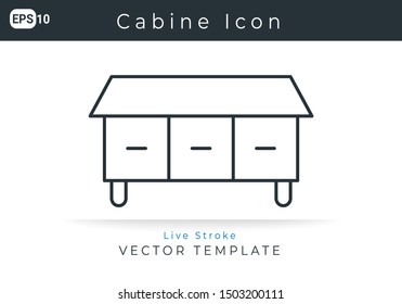 Icon Cabinet For Website, Infographic Element. Vector Illustration