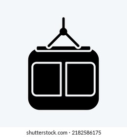 Icono Cable Car. adecuado para el símbolo Educación. estilo glifo. diseño simple editable. vector de plantilla de diseño. ilustración simple