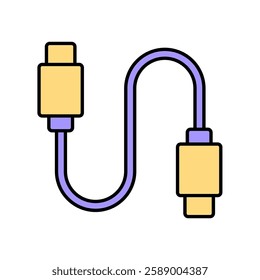 Icon a cable, isolated against a clean background.