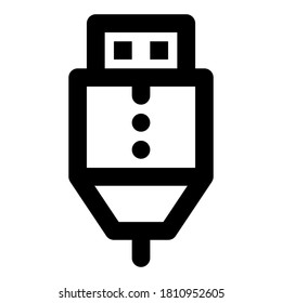 icon Cable Usb with style outline