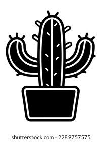 Icon of cactus in a pot