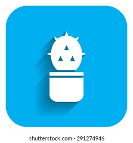 Icon of cactus in pot