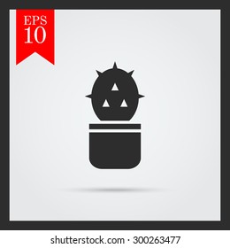 Icon of cactus in pot