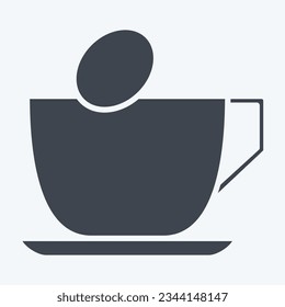 Icon Caffeine. related to Addiction Dictionary symbol. glyph style. simple design editable. simple illustration
