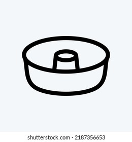 Icon Cake Mold. suitable for Bakery symbol. line style. simple design editable. design template vector. simple illustration