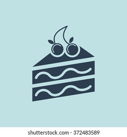 Icon of Cake Pastry. EPS-10.