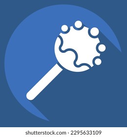 Icon Cake Pop. related to Decoration symbol. long shadow style. simple design editable. simple illustration