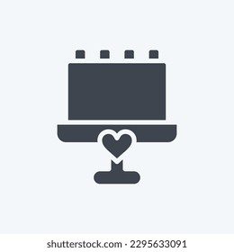 Icon Cake. related to Decoration symbol. glyph style. simple design editable. simple illustration