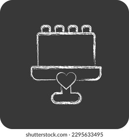 Icon Cake. related to Decoration symbol. chalk Style. simple design editable. simple illustration
