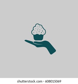   icon of cake. Vector illustration