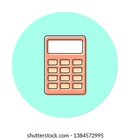 Icon calculator. Line logo style, website design element