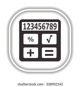 icon calculator.  Modern design flat style icon