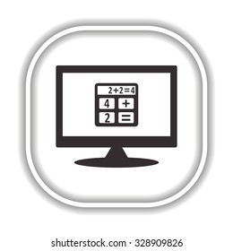 icon calculator.  Modern design flat style icon