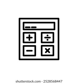 Ícone de uma calculadora representando matemática ou finanças.