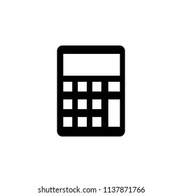 The icon of calculator. Simple flat icon illustration of calculator for a website or mobile application on white background
