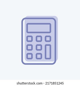 Icon Calculator. geeignet für das Symbol für mobile Apps. zwei Töne. einfaches Design bearbeitbar. Designvorlage, Vektor. einfache Symbolillustration