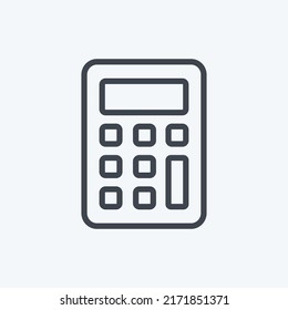 Icon Calculator. suitable for Mobile Apps symbol. line style. simple design editable. design template vector. simple symbol illustration