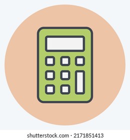 Icon Calculator. suitable for Mobile Apps symbol. color mate style. simple design editable. design template vector. simple symbol illustration