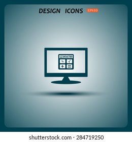 icon calculator. icon. vector design