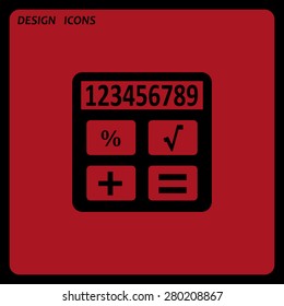 icon calculator. icon. vector design. Flat design style 