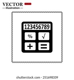 icon calculator, vector illustration, EPS 10