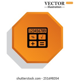 icon calculator, vector illustration, EPS 10