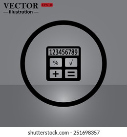 icon calculator, vector illustration, EPS 10