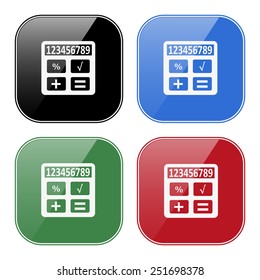 icon calculator, vector illustration, EPS 10