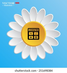icon calculator, vector illustration, EPS 10