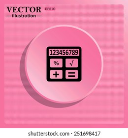 icon calculator, vector illustration, EPS 10