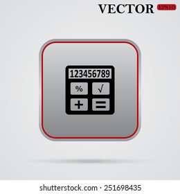icon calculator, vector illustration, EPS 10