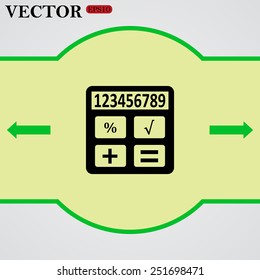 icon calculator, vector illustration, EPS 10
