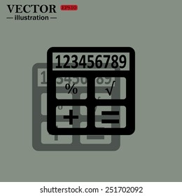 icon calculator, vector illustration, EPS 10