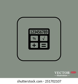 icon calculator, vector illustration, EPS 10