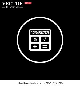 icon calculator, vector illustration, EPS 10