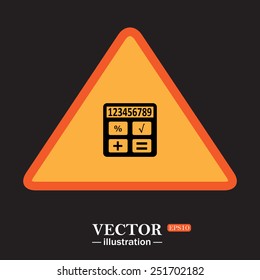 icon calculator, vector illustration, EPS 10