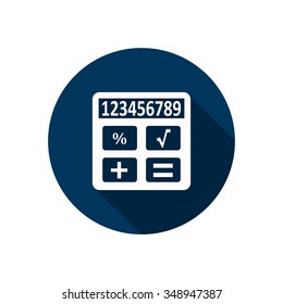 icon calculator icon, vector illustration. Flat design style