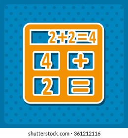 icon calculator icon, vector illustration. Flat design style