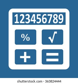 icon calculator icon, vector illustration. Flat design style