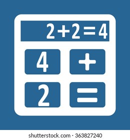 icon calculator icon, vector illustration. Flat design style