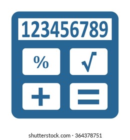 icon calculator icon, vector illustration. Flat design style