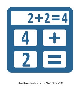 icon calculator icon, vector illustration. Flat design style
