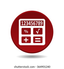 icon calculator icon, vector illustration. Flat design style