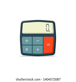 Icon Calculator Vector Illustration With  Shadow on white background - Vector