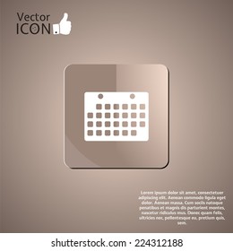 Icon of the calendar as a button. Made in vector