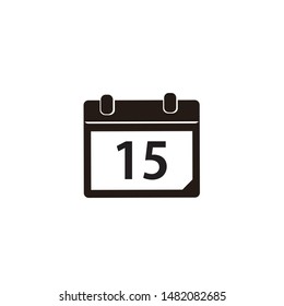 icon calendar flat black white